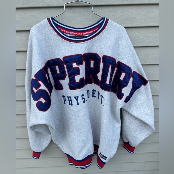Superdry Game Day College Sweatshirt Size XS Oversized - Picture 6 of 12